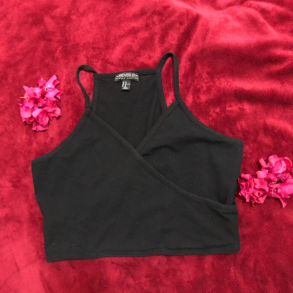 Forever21+ Black CropTop